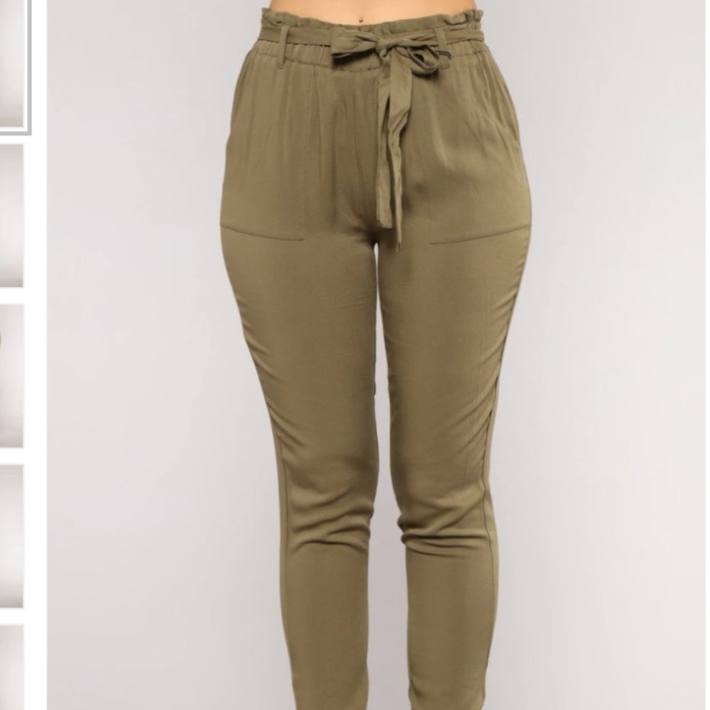 Tie waist pants